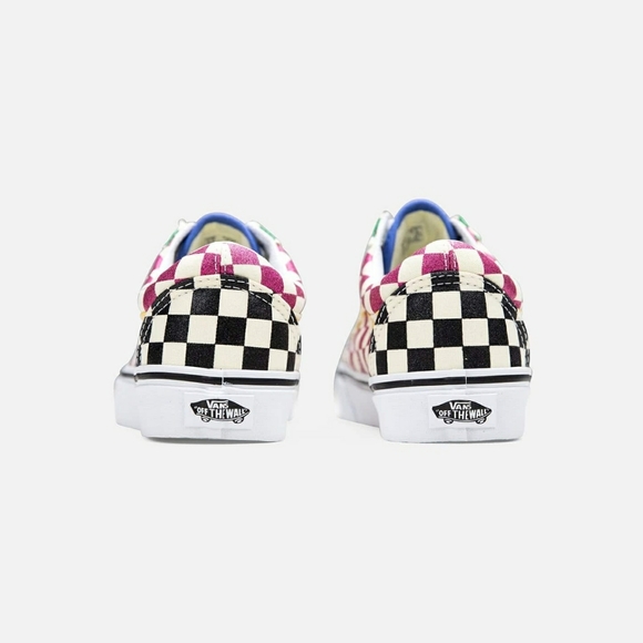 Stylish Old Skool Colorful Checkerboard VANS - Picture 5 of 7